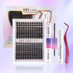 Cross-border DIY segmented false eyelashes, thick and natural for Amazon Europe/America, single-cluster lash extensions 30D40D