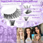 European and American cross-border 30/40/50D lash book large capacity lash DIY cluster lash glue set Amazon