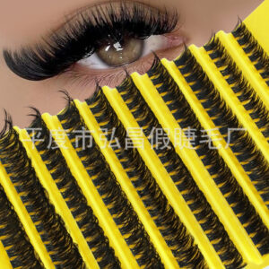 80D cluster lashes factory cross-border stable supply, European and American segmented eyelashes, single cluster lashes for outer corners