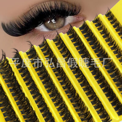 80D cluster lashes factory cross-border stable supply, European and American segmented eyelashes, single cluster lashes for outer corners