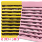 Cross-border bestseller false eyelashes segmented hot-melt lash set