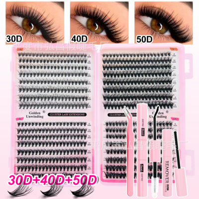 European and American cross-border best-selling false eyelash set 30D-100D large capacity mixed DIY eyelash book source factory