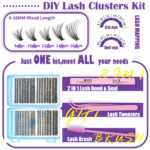 640PCS DIY Cluster Lashes OEM Custom Logo,1D Samp5D Bulk Mfr