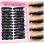 European and American cross-border bestseller false eyelash set 50D/80D/100D single cluster segmented 3D eyelashes wild fluffy