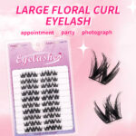 Large capacity segmented false eyelashes, European and American comic Barbie, lazy person camera-ready, thick and ultra-fine stem single cluster eyelashes wholesale