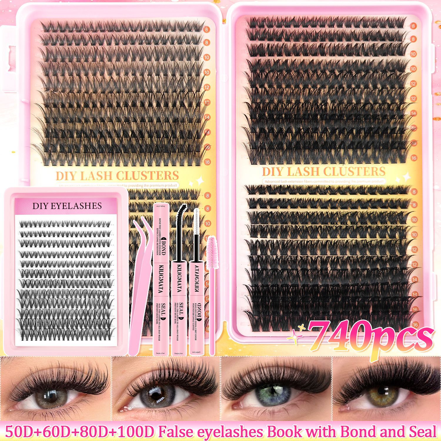 o1cn01wlkvzz1pvyfoqyfeh 2219025691847 0 cib.jpg Qingdao Pingdu large-capacity lash book single-cluster false eyelashes 50D60D80D100D segmented thick cluster set
