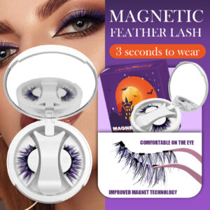 Cross-border new magnetic false eyelashes, colored lashes, glue-free magnetic lashes, natural and comfortable beginner false eyelash set