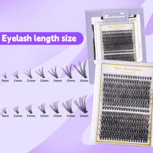 Wanzhengmao 3040p Cross-border Large Capacity Amazon European and American Style Single Cluster Photogenic Purple Set False Eyelashes