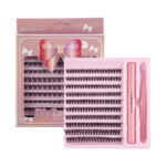 Cross-border 30P-100P Thick False Eyelashes Hot Melt Segmented Self-Lash Extension Amazon Wholesale Washboard Set