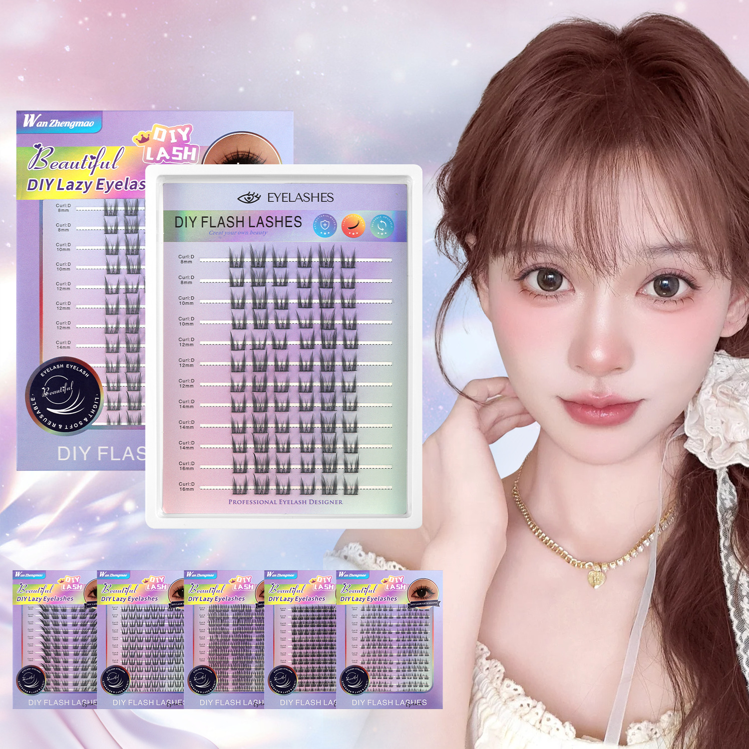 o1cn01wqwhsv2eebzn5aopr 2215841308713 0 cib.jpg Light European-American style single-cluster false eyelashes, Asian-friendly, camera-ready, bold look, dense, segmented, curly, fluffy, plush texture, D-curl