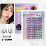 Light European-American style single-cluster false eyelashes, Asian-friendly, camera-ready, bold look, dense, segmented, curly, fluffy, plush texture, D-curl