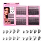 European and American cross-border false eyelash book large capacity Amazon mixed single cluster segmented flower eyelashes Middle East eyelashes with glue
