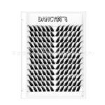 Cross-border false eyelashes export style segmented cluster thick style black band soft curly false eyelashes customizable glue-free