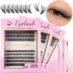 European and American cross-border DIY single-cluster false eyelashes 30/40D mixed set, natural thick and realistic classic eyelashes