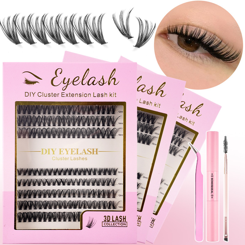 o1cn01x8dtai2eec1nkjqjs 2215841308713 0 cib.jpg European and American cross-border DIY single-cluster false eyelashes 30/40D mixed set, natural thick and realistic classic eyelashes