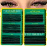 European and American cross-border hot-selling false eyelash set 30D-100D Amazon bestseller hot melt cluster lashes segmented self-application