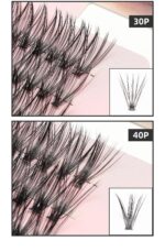 Cross-border trade 5-row 10P 20P 30P 40P hot-melt false eyelashes self-application, long and curly, direct from source factory