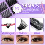 European and American cross-border bestseller 40-100D curved single-cluster false eyelashes DIY segmented thick curly eyelashes large capacity