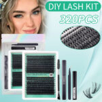 Cross-border new DIY segment eyelashes false eyelashes 100D large capacity D-curve messy thick curly realistic eyelashes