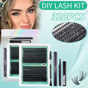 Cross-border new DIY segment eyelashes false eyelashes 100D large capacity D-curve messy thick curly realistic eyelashes