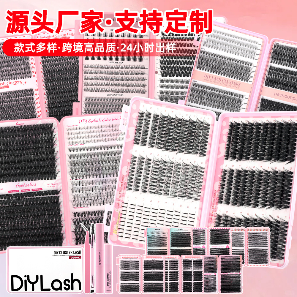 o1cn01xezeom2eec3s5gfc5 2215841308713 0 cib.jpg European and American cross-border false eyelash book large capacity Amazon mixed single cluster segmented flower eyelashes Middle East eyelashes with glue