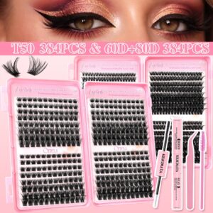 Wholesale segment false eyelashes book large capacity 6080D T50 set ресницы eyelashes cur