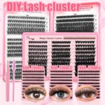Cross-border TEMU Amazon DIY Eyelash Extension 80D Cluster D-Curl Mixed False Eyelash Tool Set