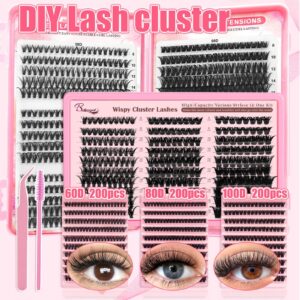 Cross-border TEMU Amazon DIY Eyelash Extension 80D Cluster D-Curl Mixed False Eyelash Tool Set