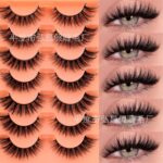 European and American cross-border bestseller, European and American style false eyelashes, 7 pairs, thick, natural, curled, artificial fiber eyelashes