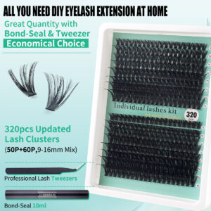 Cross-border new DIY segment eyelashes false eyelashes 100D large capacity D-curve messy thick curly realistic eyelashes