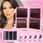 跨境假睫毛大容量睫毛书D翘单簇朵毛DIY Lash Extension睫毛套装