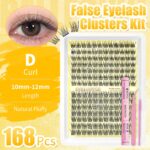 Cross-border best-selling false eyelashes mixed large capacity D-curled European and American thick autumn maple leaf self-adhesive eyelash glue set