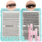European and American cross-border bestseller Amazon 20D30D lash book set large capacity DIY segmented hot melt lash clusters