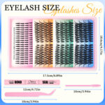 Amazon cross-border European, American, and Asian clustered thick false eyelashes, segmented curled realistic lashes DIY lashes