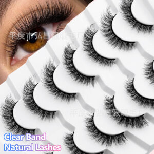 Cross-border bestseller European and American style false eyelashes 7 pairs set, thick, natural, curled, cross-border beauty tool source factory