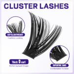 Cross-border glue lash set, segmented hard stem false eyelashes, large capacity flat eyelashes wholesale factory