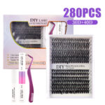 DIY Sectional False Lashes 14 Rows Large Capacity Set False Lashes 30D40D Combination Hot Melt Lash Set