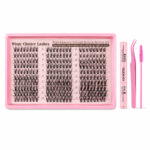 Pingdu Factory Cross-border Asian Large Capacity Natural Fine Simulated Curled Lightweight False Eyelashes Quick-dry Glue Set