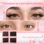 DIY False Eyelash Cluster Lash Book 544PCS 60D 100D 120D 150D Mixed 10-16mm Cross-border In Stock