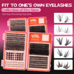 Amazon bestseller Asian new large-capacity lash book DIY segmented hot-melt cluster lashes Amazon false lash set