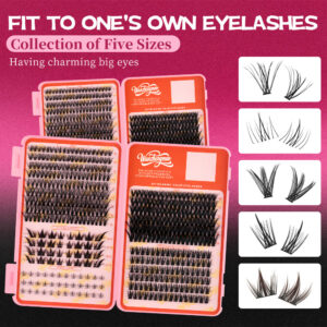 Amazon bestseller Asian new large-capacity lash book DIY segmented hot-melt cluster lashes Amazon false lash set