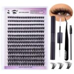 European and American cross-border dense large-volume 280 clusters D-curve DIY eyelashes segmented single-cluster lash extension wholesale