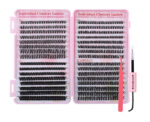 Cross-border DIY False Eyelashes 32 Rows Lash Book 30p 40p 50p - 640 Clusters Glue Tool Set D-Curl Mixed