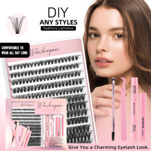 Cross-border new product customized false eyelash tool kit multiple styles personalized thick curly eyelash charm electric eyes