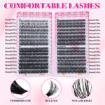 Amazon Hot Melt 30D/40D/50D False Lashes 32 Rows Lash Book D Curl Volume Mixed Thick Segmented