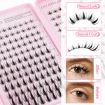 TK cross-border hot-selling DIY false eyelash set, autumn maple leaf transparent band 10-20mm mixed length lash book tool