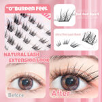Large Capacity No-Glue False Eyelashes Fox Style Self-Application Segmented Clumps Sunflower Fishtail Lazy Person Lash Book for Beginners