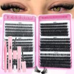 Cross-border bestseller lash book large capacity 600 clusters lash book 30/40/50/60/80/100D individual false eyelashes