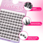 Large capacity segmented false eyelashes, European and American comic Barbie, lazy person camera-ready, thick and ultra-fine stem single cluster eyelashes wholesale