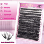 Cross-border DIY segmental cluster lashes, 3 styles, thick mixed pack, large capacity lash book, family set